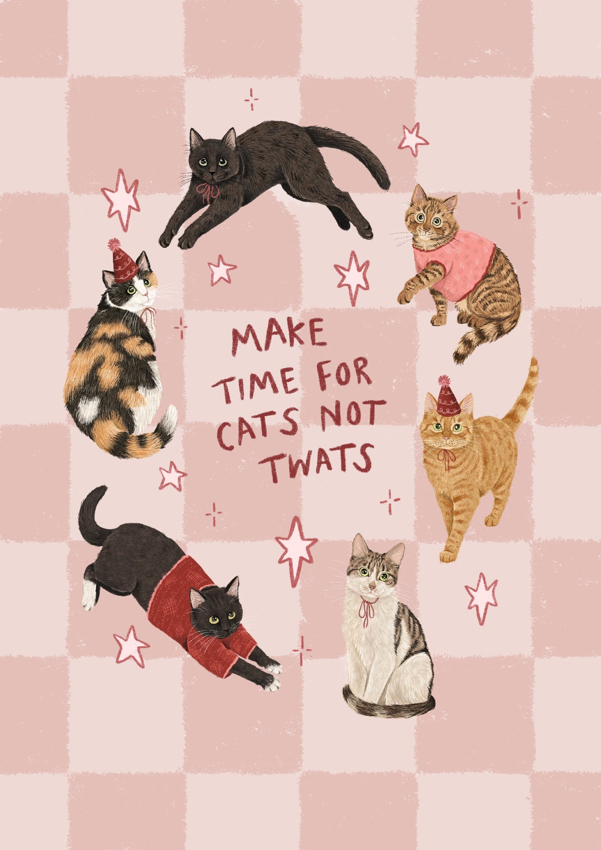 Cats In Droves / Cats Not Tw@ts print