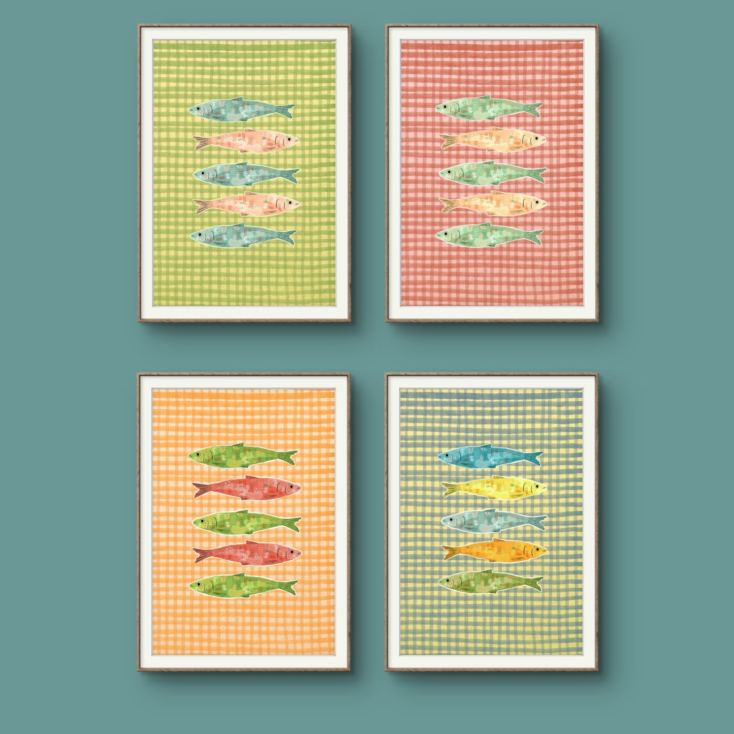Sardines On Gingham print