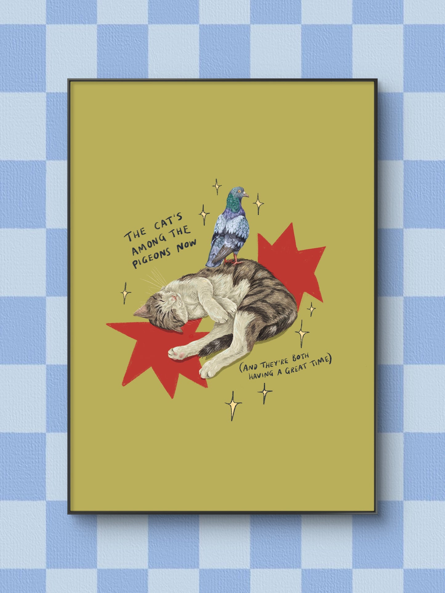 Cat Among Pigeons print