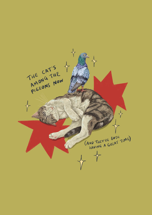 Cat Among Pigeons print
