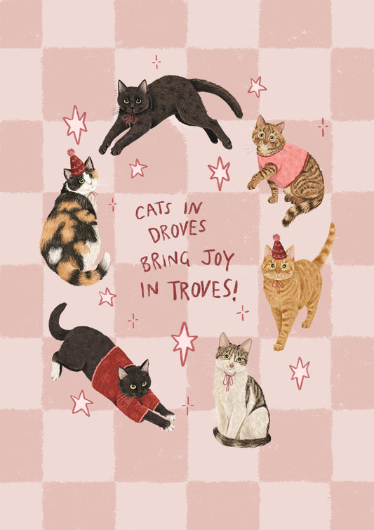 Cats In Droves / Cats Not Tw@ts print