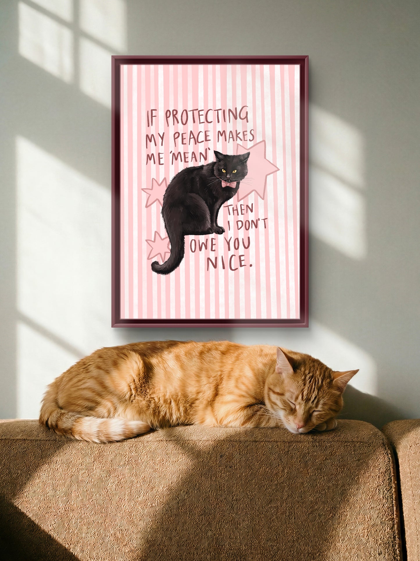 Mean Cat print