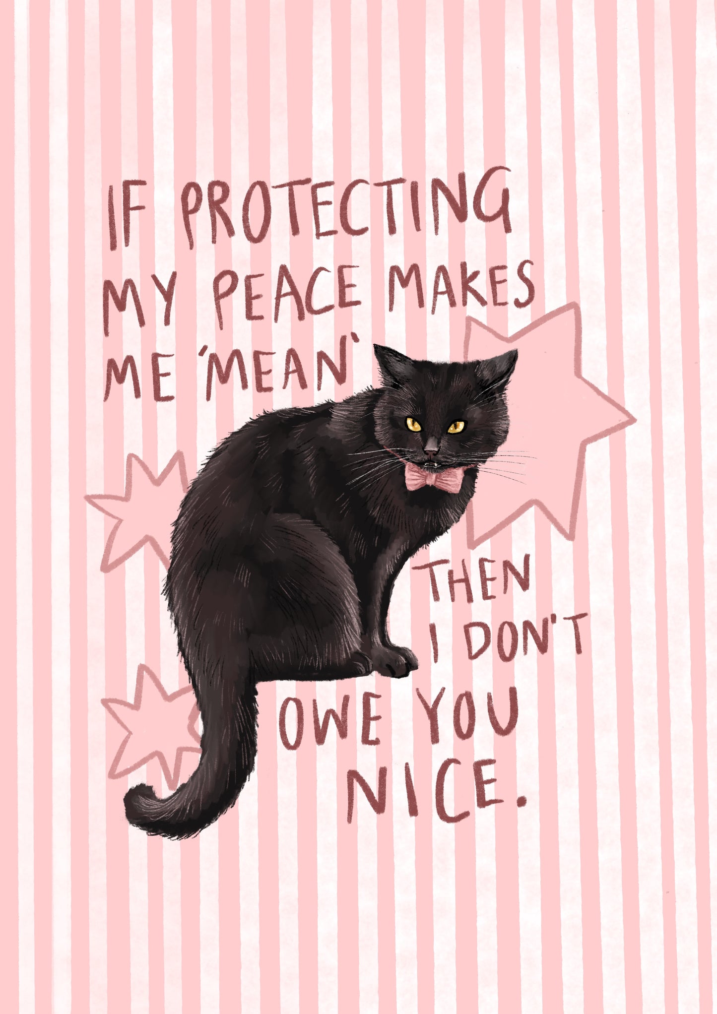 Mean Cat print