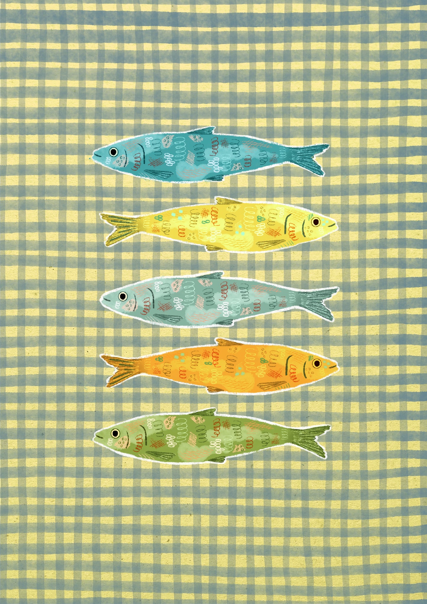 Sardines On Gingham print